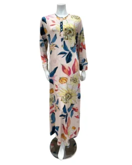 33598-LF Lush Flower Button Down Modal Nightgown