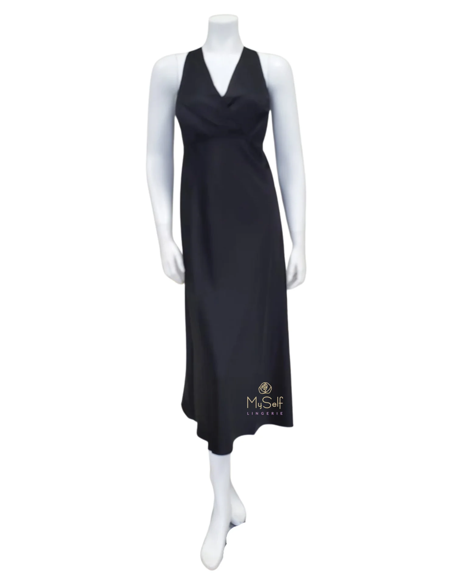 447X Black Positivity Gown Plus Sizes